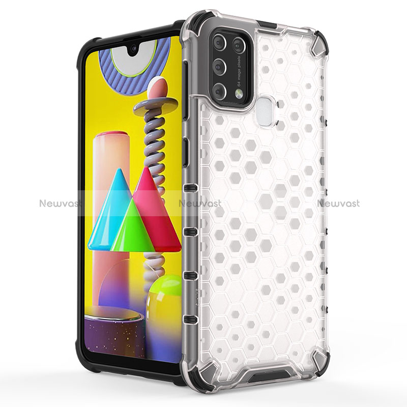 Silicone Transparent Frame Case Cover 360 Degrees AM1 for Samsung Galaxy M31 Prime Edition