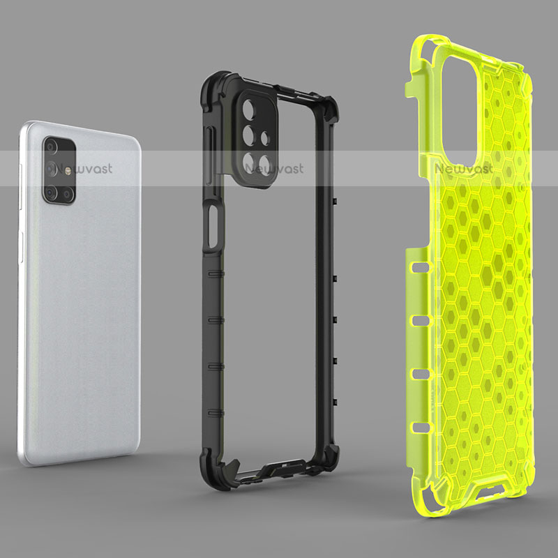 Silicone Transparent Frame Case Cover 360 Degrees AM1 for Samsung Galaxy M31s
