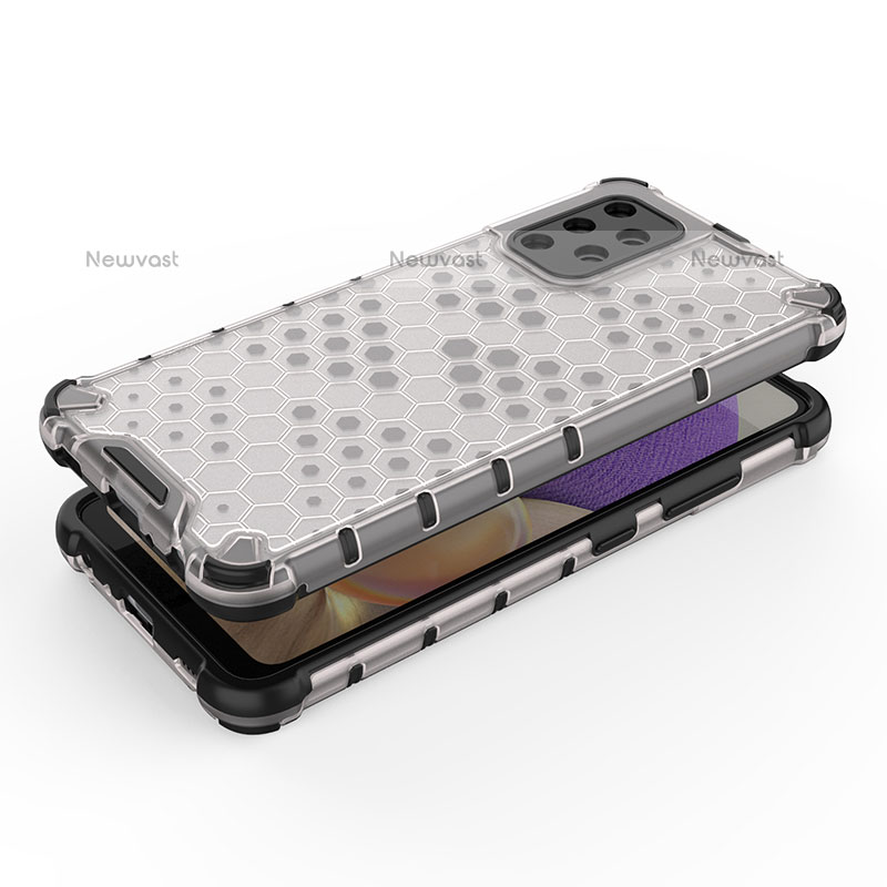 Silicone Transparent Frame Case Cover 360 Degrees AM1 for Samsung Galaxy M32 5G