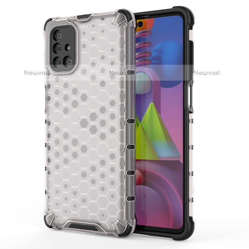 Silicone Transparent Frame Case Cover 360 Degrees AM1 for Samsung Galaxy M51
