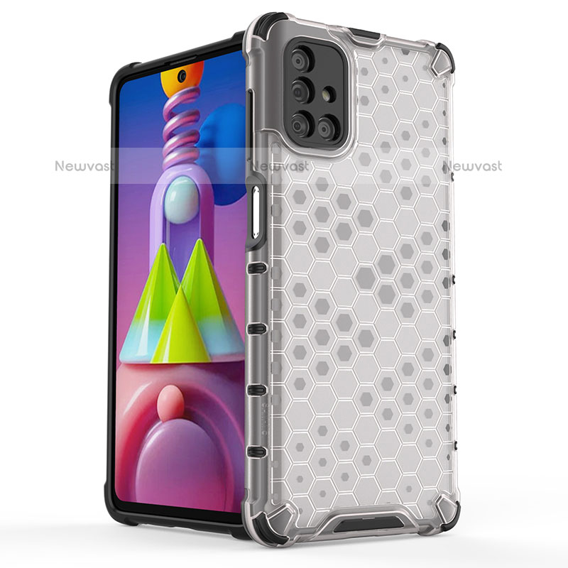 Silicone Transparent Frame Case Cover 360 Degrees AM1 for Samsung Galaxy M51