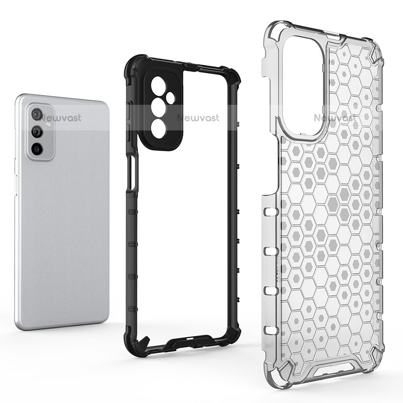 Silicone Transparent Frame Case Cover 360 Degrees AM1 for Samsung Galaxy M52 5G