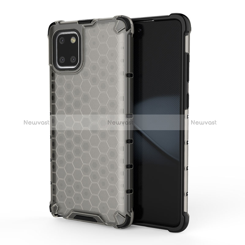 Silicone Transparent Frame Case Cover 360 Degrees AM1 for Samsung Galaxy M60s Black
