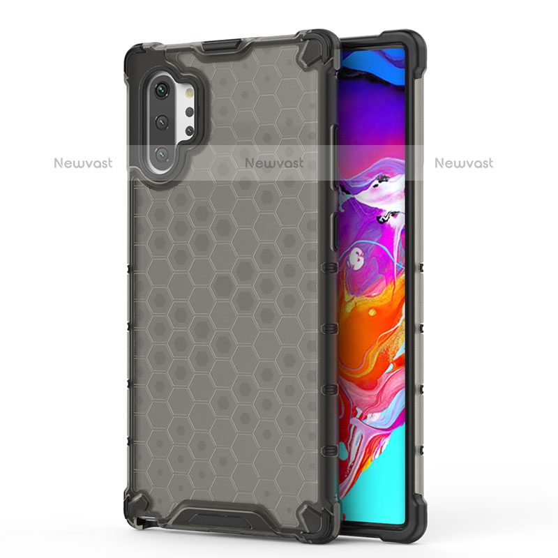 Silicone Transparent Frame Case Cover 360 Degrees AM1 for Samsung Galaxy Note 10 Plus 5G Black