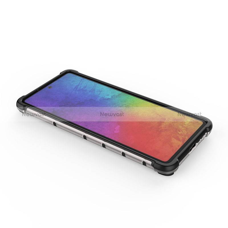 Silicone Transparent Frame Case Cover 360 Degrees AM1 for Samsung Galaxy S10 Lite