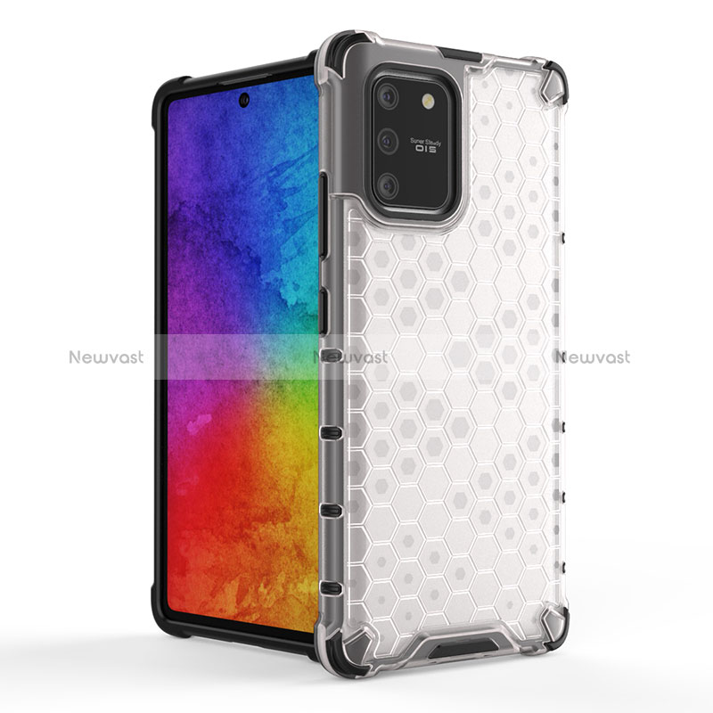 Silicone Transparent Frame Case Cover 360 Degrees AM1 for Samsung Galaxy S10 Lite
