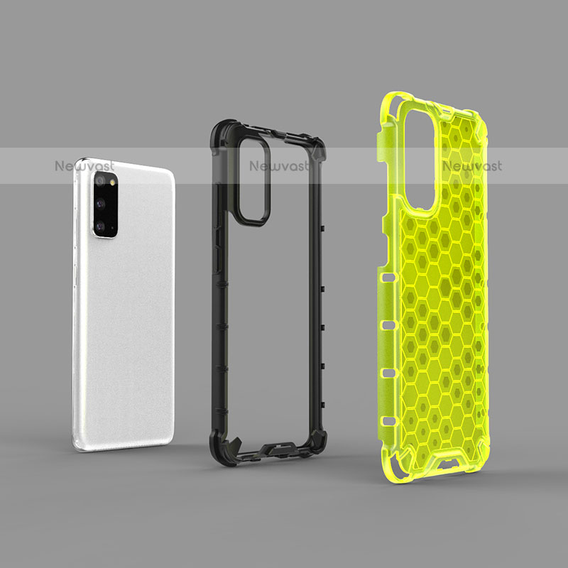 Silicone Transparent Frame Case Cover 360 Degrees AM1 for Samsung Galaxy S20