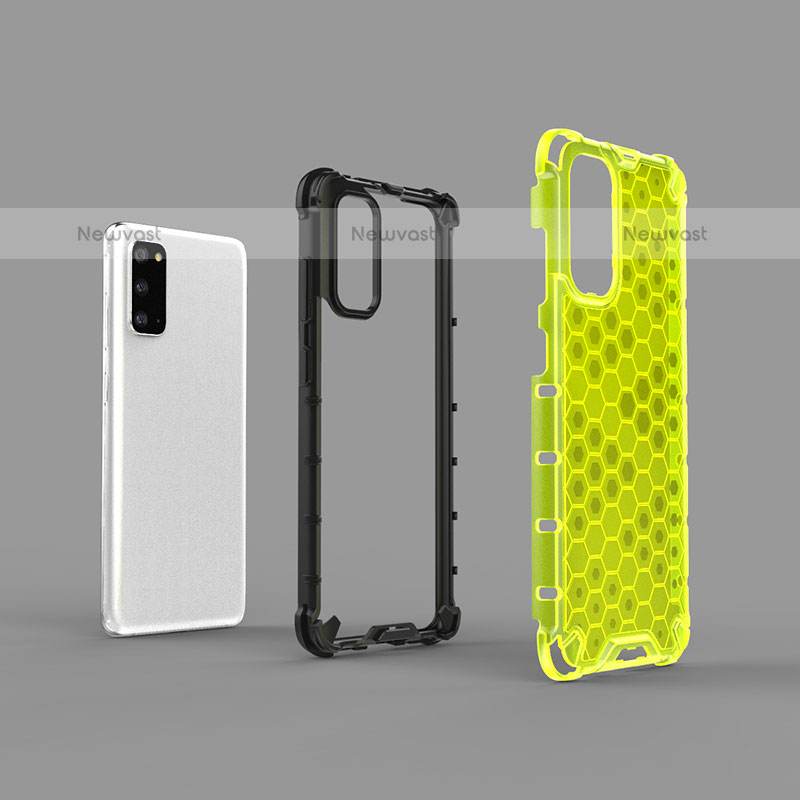 Silicone Transparent Frame Case Cover 360 Degrees AM1 for Samsung Galaxy S20 5G