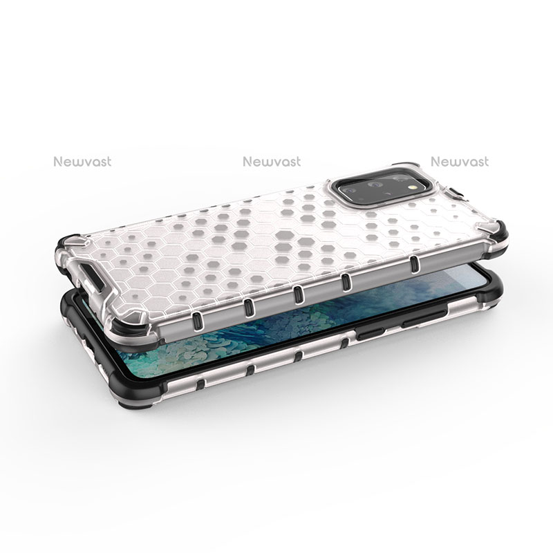 Silicone Transparent Frame Case Cover 360 Degrees AM1 for Samsung Galaxy S20 Plus