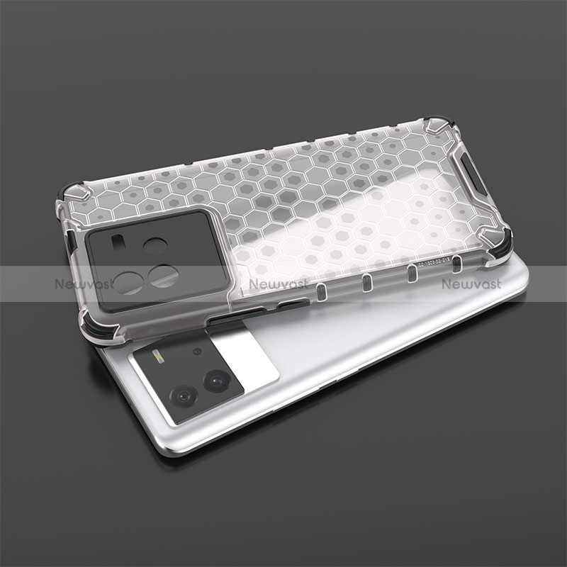 Silicone Transparent Frame Case Cover 360 Degrees AM1 for Vivo iQOO Neo6 SE 5G
