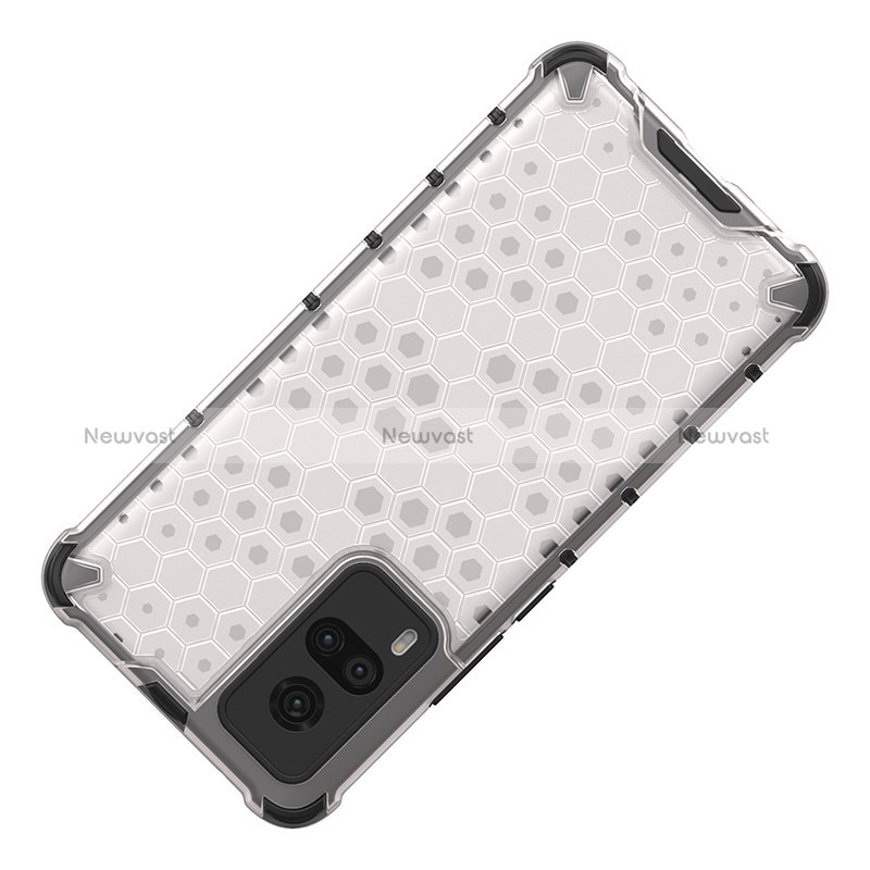 Silicone Transparent Frame Case Cover 360 Degrees AM1 for Vivo X60 Pro 5G