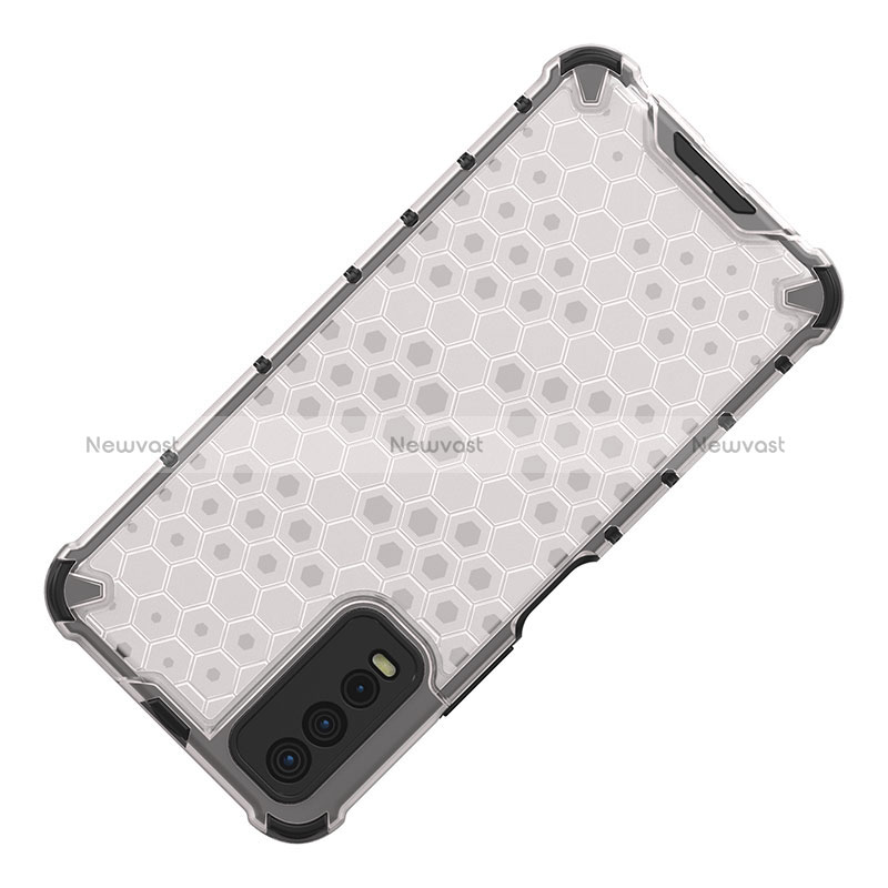 Silicone Transparent Frame Case Cover 360 Degrees AM1 for Vivo Y12s