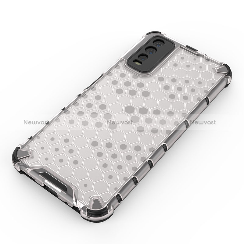 Silicone Transparent Frame Case Cover 360 Degrees AM1 for Vivo Y20