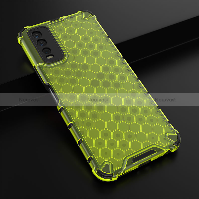Silicone Transparent Frame Case Cover 360 Degrees AM1 for Vivo Y20s