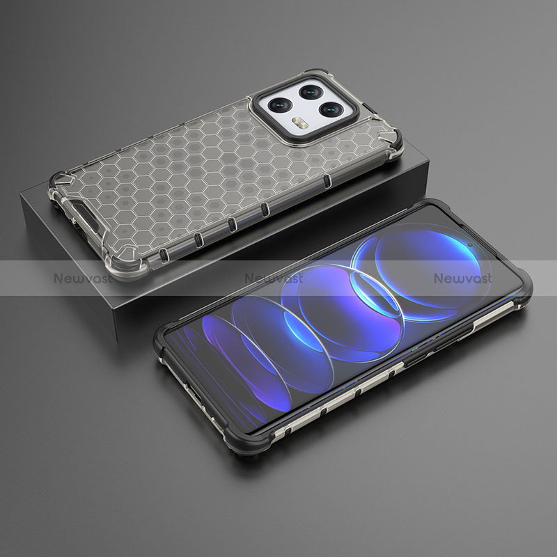 Silicone Transparent Frame Case Cover 360 Degrees AM1 for Xiaomi Mi 13 Pro 5G