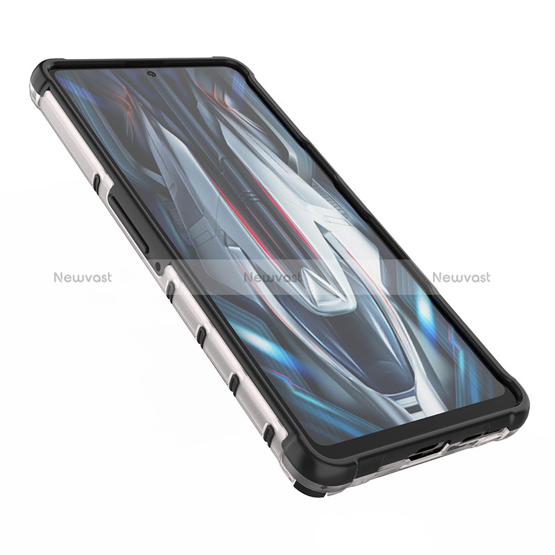 Silicone Transparent Frame Case Cover 360 Degrees AM1 for Xiaomi Poco F4 GT 5G