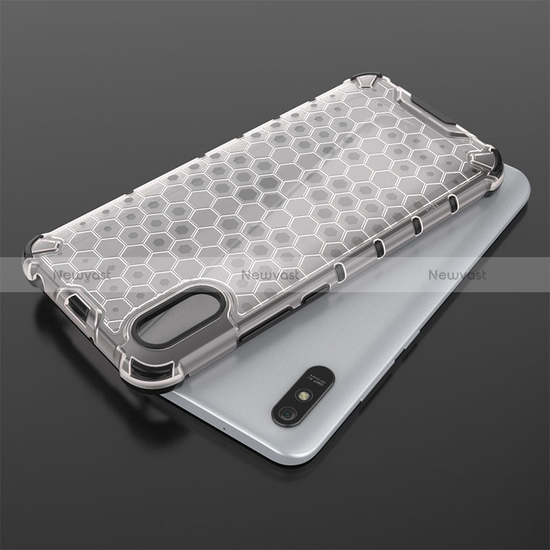 Silicone Transparent Frame Case Cover 360 Degrees AM1 for Xiaomi Redmi 9AT