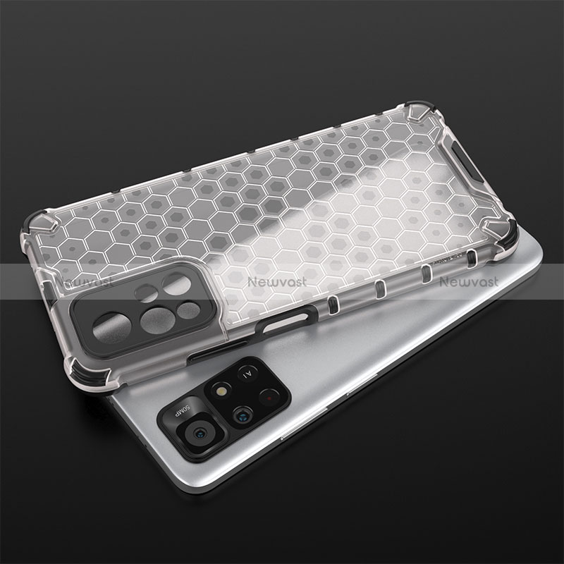 Silicone Transparent Frame Case Cover 360 Degrees AM1 for Xiaomi Redmi Note 11S 5G