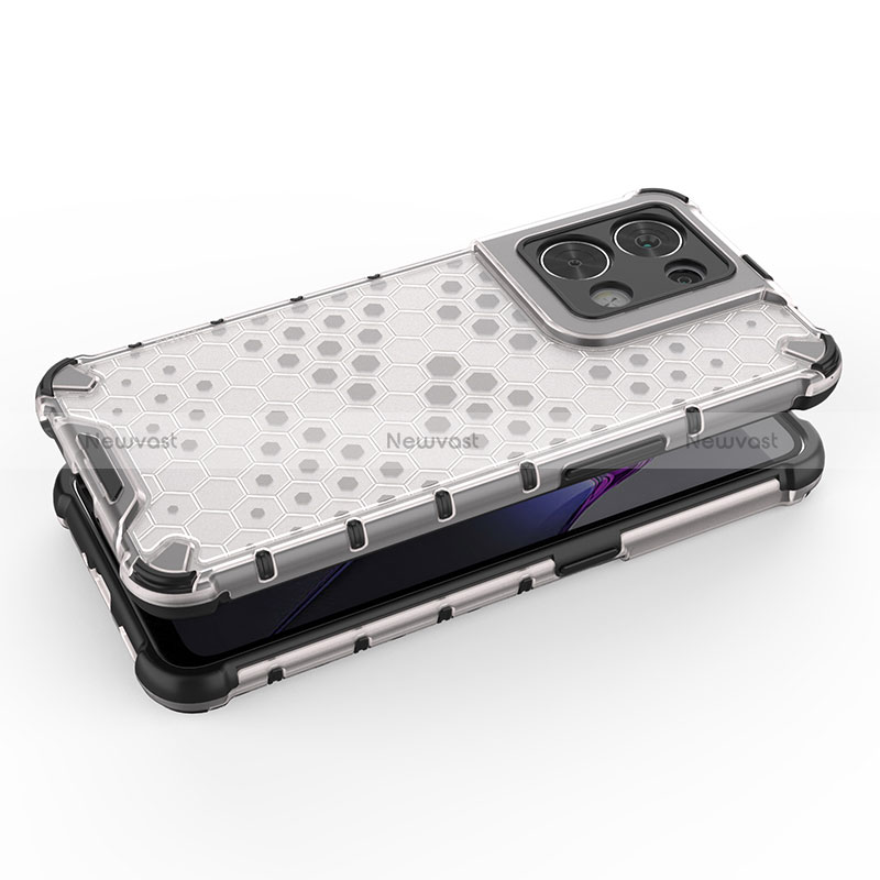Silicone Transparent Frame Case Cover 360 Degrees AM1 for Xiaomi Redmi Note 13 5G