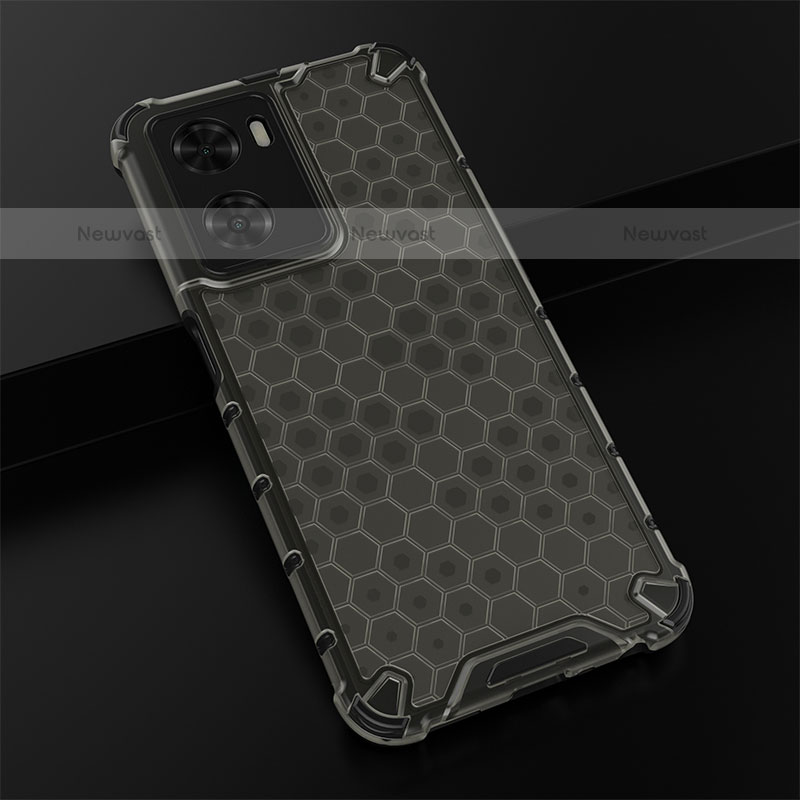 Silicone Transparent Frame Case Cover 360 Degrees AM2 for OnePlus Nord N20 SE Black