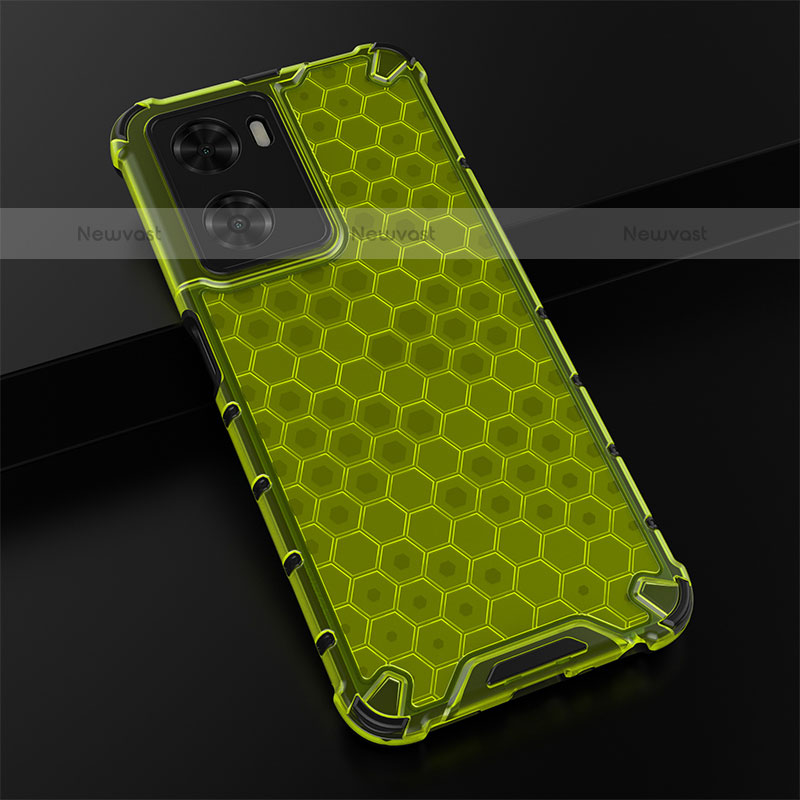Silicone Transparent Frame Case Cover 360 Degrees AM2 for OnePlus Nord N20 SE Green