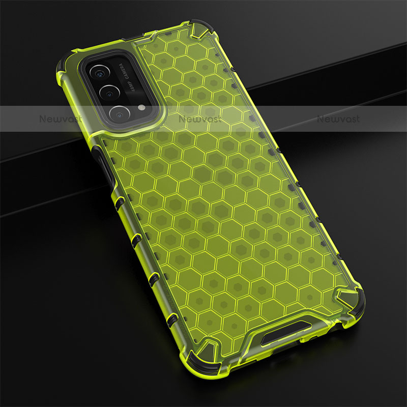 Silicone Transparent Frame Case Cover 360 Degrees AM2 for OnePlus Nord N200 5G Green
