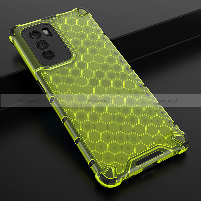 Silicone Transparent Frame Case Cover 360 Degrees AM2 for Oppo Reno6 Pro 5G India