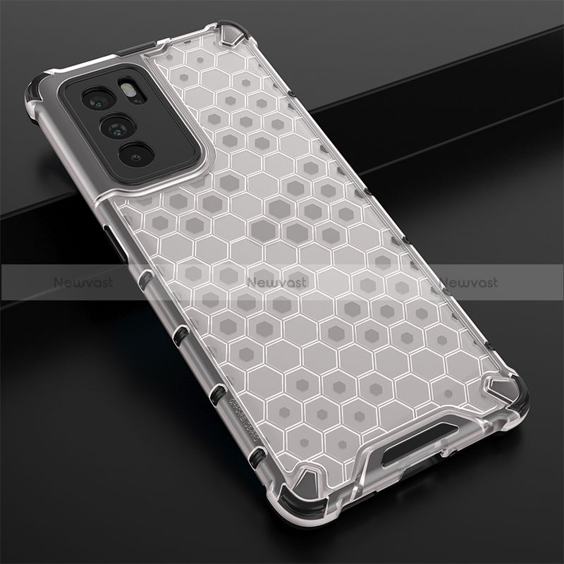 Silicone Transparent Frame Case Cover 360 Degrees AM2 for Oppo Reno6 Pro 5G India