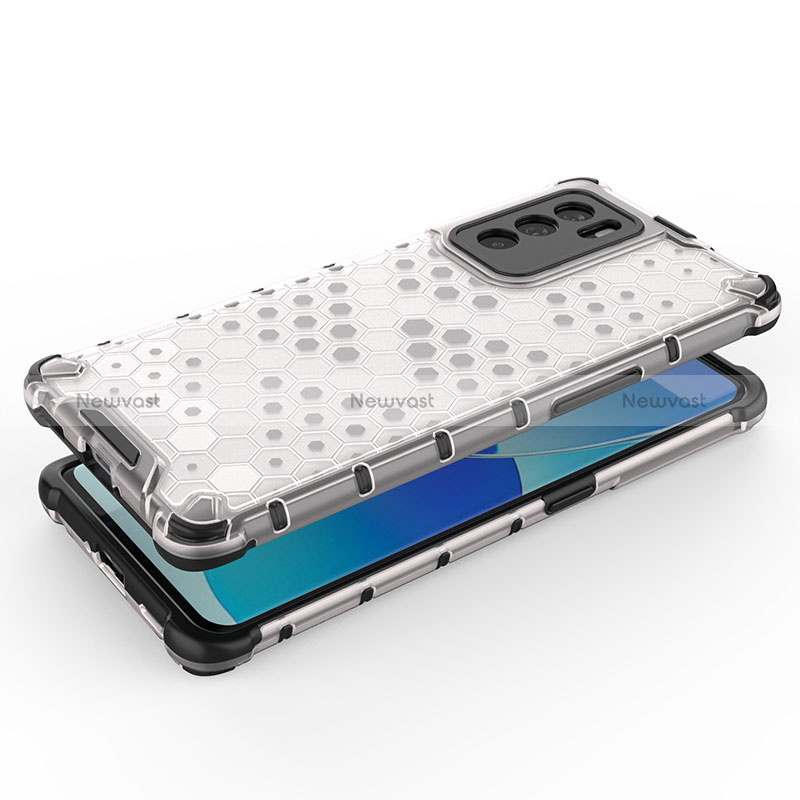 Silicone Transparent Frame Case Cover 360 Degrees AM2 for Oppo Reno6 Pro 5G India