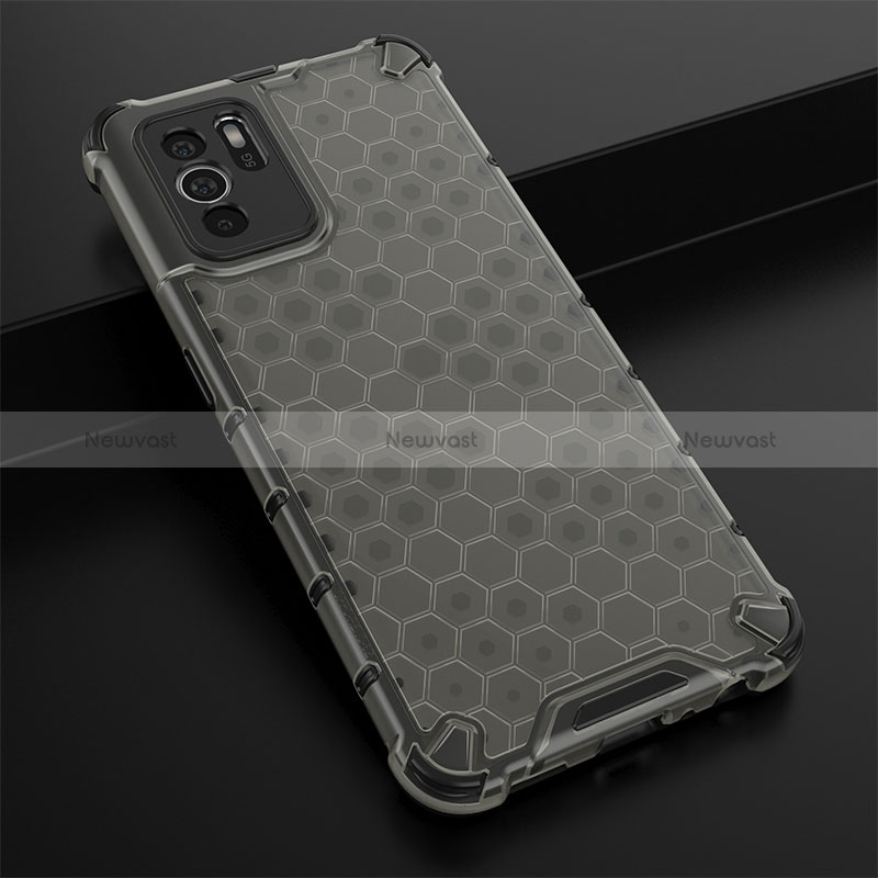 Silicone Transparent Frame Case Cover 360 Degrees AM2 for Oppo Reno6 Z 5G