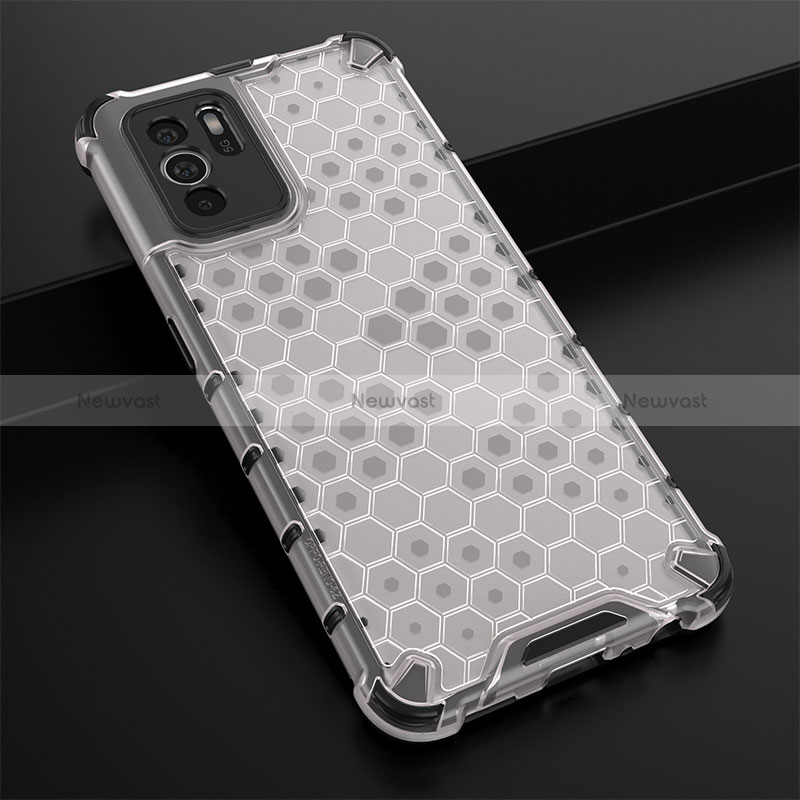 Silicone Transparent Frame Case Cover 360 Degrees AM2 for Oppo Reno6 Z 5G