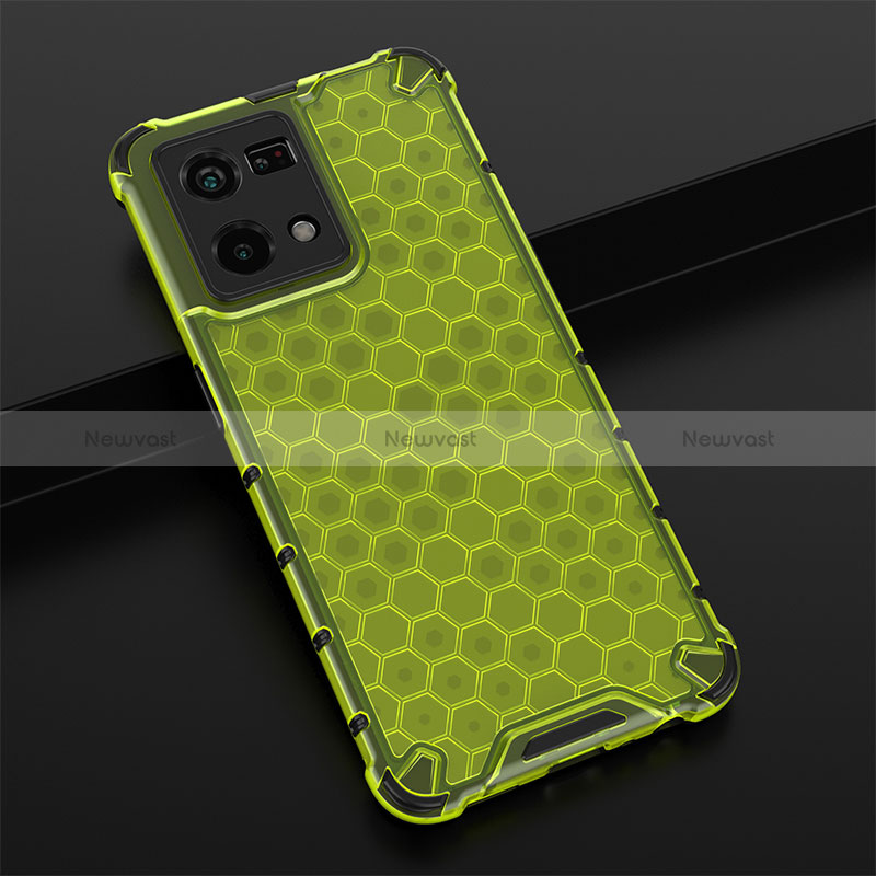 Silicone Transparent Frame Case Cover 360 Degrees AM2 for Oppo Reno7 4G Green