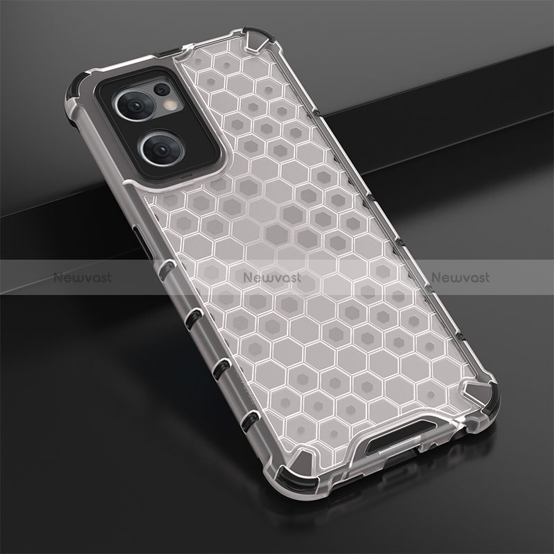 Silicone Transparent Frame Case Cover 360 Degrees AM2 for Oppo Reno7 5G