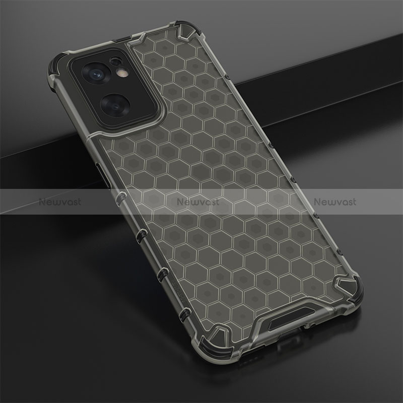 Silicone Transparent Frame Case Cover 360 Degrees AM2 for Oppo Reno7 SE 5G