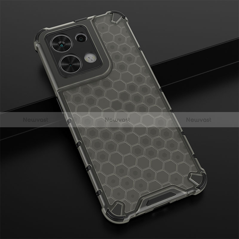 Silicone Transparent Frame Case Cover 360 Degrees AM2 for Oppo Reno9 5G
