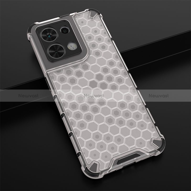 Silicone Transparent Frame Case Cover 360 Degrees AM2 for Oppo Reno9 5G