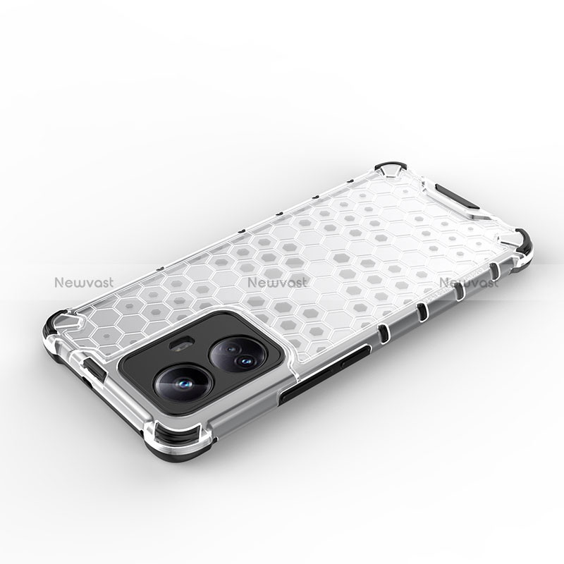 Silicone Transparent Frame Case Cover 360 Degrees AM2 for Realme 10 Pro+ Plus 5G