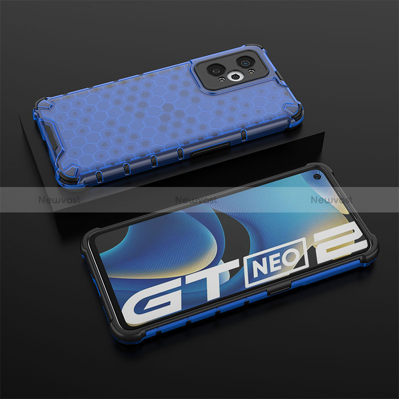 Silicone Transparent Frame Case Cover 360 Degrees AM2 for Realme GT Neo 3T 5G