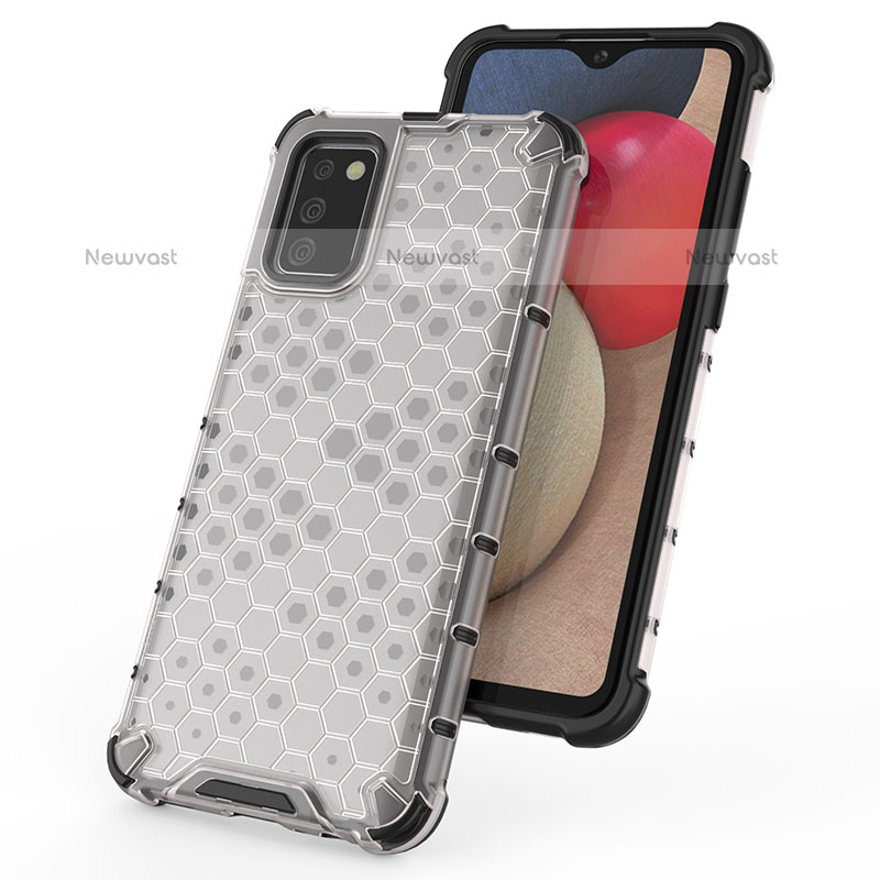 Silicone Transparent Frame Case Cover 360 Degrees AM2 for Samsung Galaxy A02s