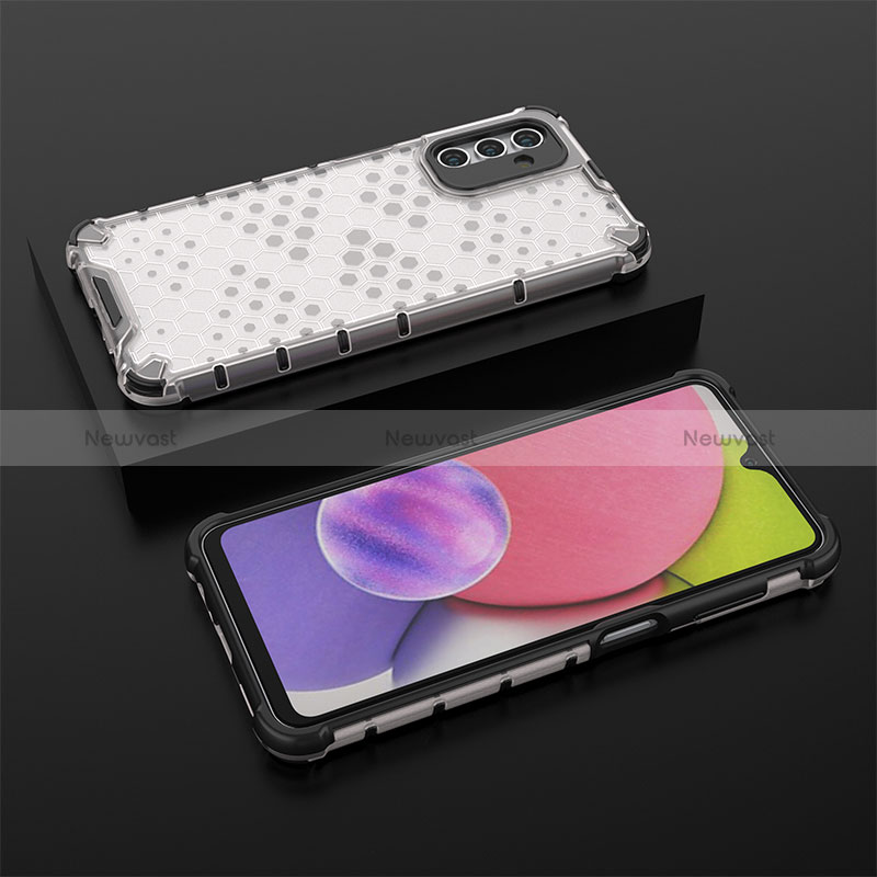 Silicone Transparent Frame Case Cover 360 Degrees AM2 for Samsung Galaxy A04s