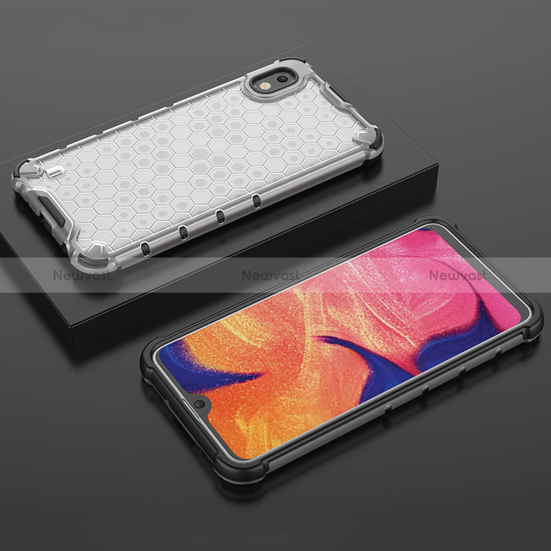 Silicone Transparent Frame Case Cover 360 Degrees AM2 for Samsung Galaxy A10