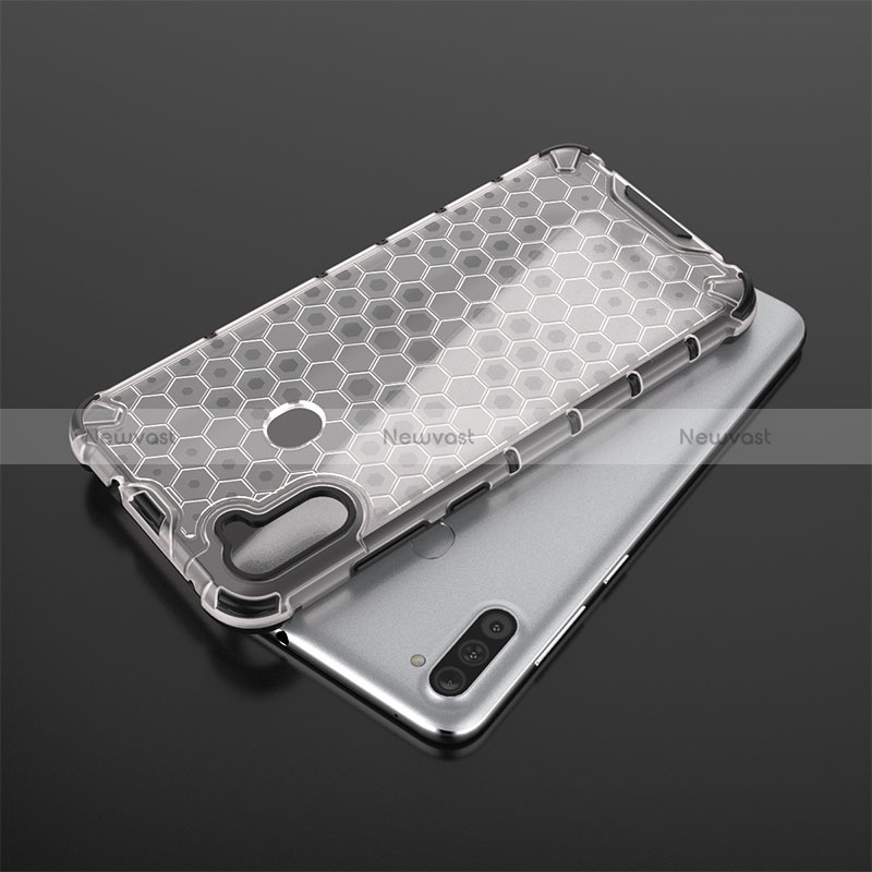 Silicone Transparent Frame Case Cover 360 Degrees AM2 for Samsung Galaxy A11