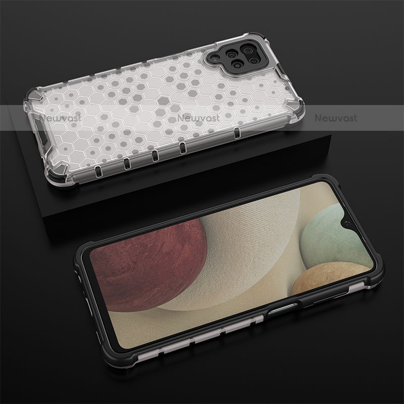 Silicone Transparent Frame Case Cover 360 Degrees AM2 for Samsung Galaxy A12