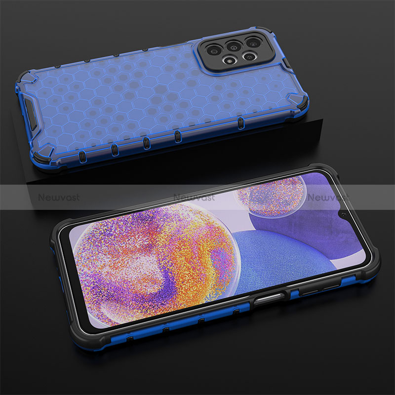 Silicone Transparent Frame Case Cover 360 Degrees AM2 for Samsung Galaxy A23 4G