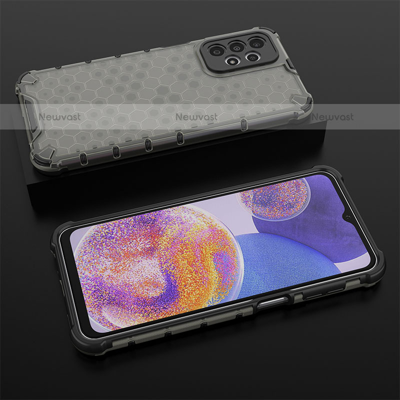 Silicone Transparent Frame Case Cover 360 Degrees AM2 for Samsung Galaxy A23 5G