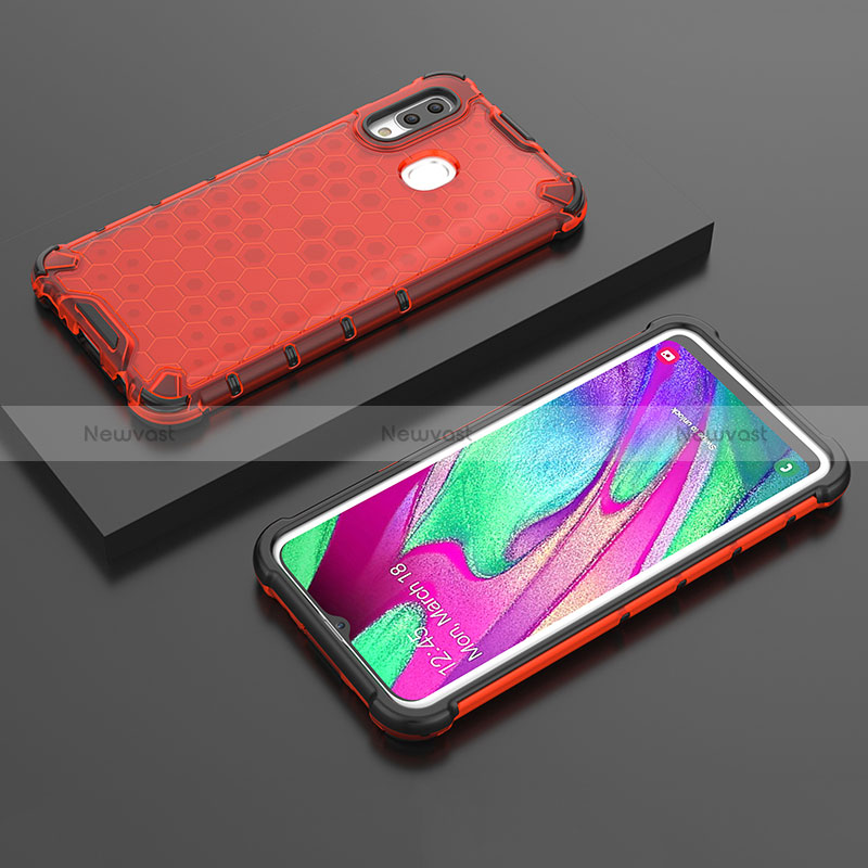 Silicone Transparent Frame Case Cover 360 Degrees AM2 for Samsung Galaxy A40