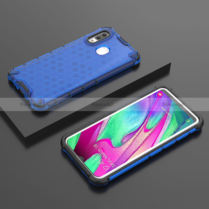 Silicone Transparent Frame Case Cover 360 Degrees AM2 for Samsung Galaxy A40