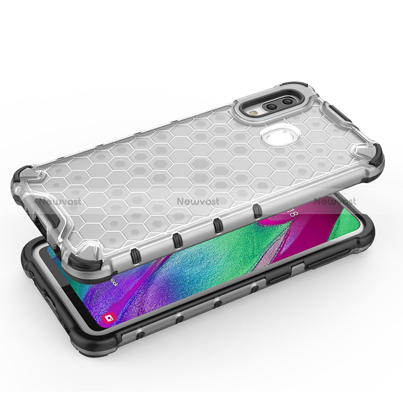 Silicone Transparent Frame Case Cover 360 Degrees AM2 for Samsung Galaxy A40