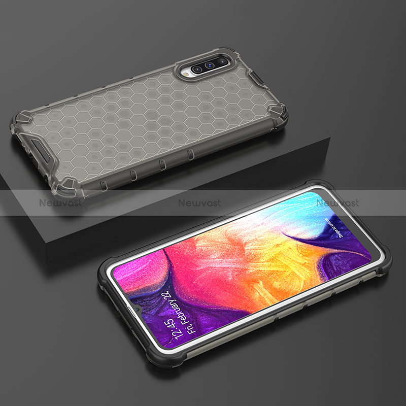 Silicone Transparent Frame Case Cover 360 Degrees AM2 for Samsung Galaxy A50