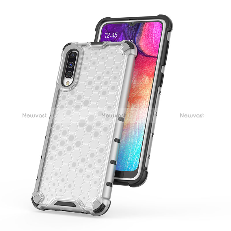 Silicone Transparent Frame Case Cover 360 Degrees AM2 for Samsung Galaxy A50